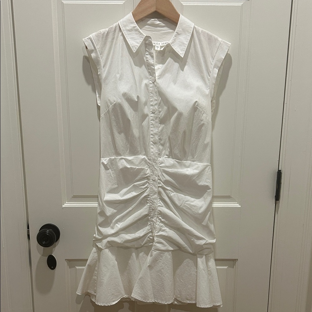 Veronica beard size 0 white poplin dress